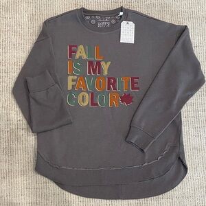 Royce Gray Sweatshirt with Colorful Fall Text